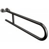 ANDEX Bez Barier Uchwyt półokrągły stały 75cm 800/75NG stal nierdzewna czarny